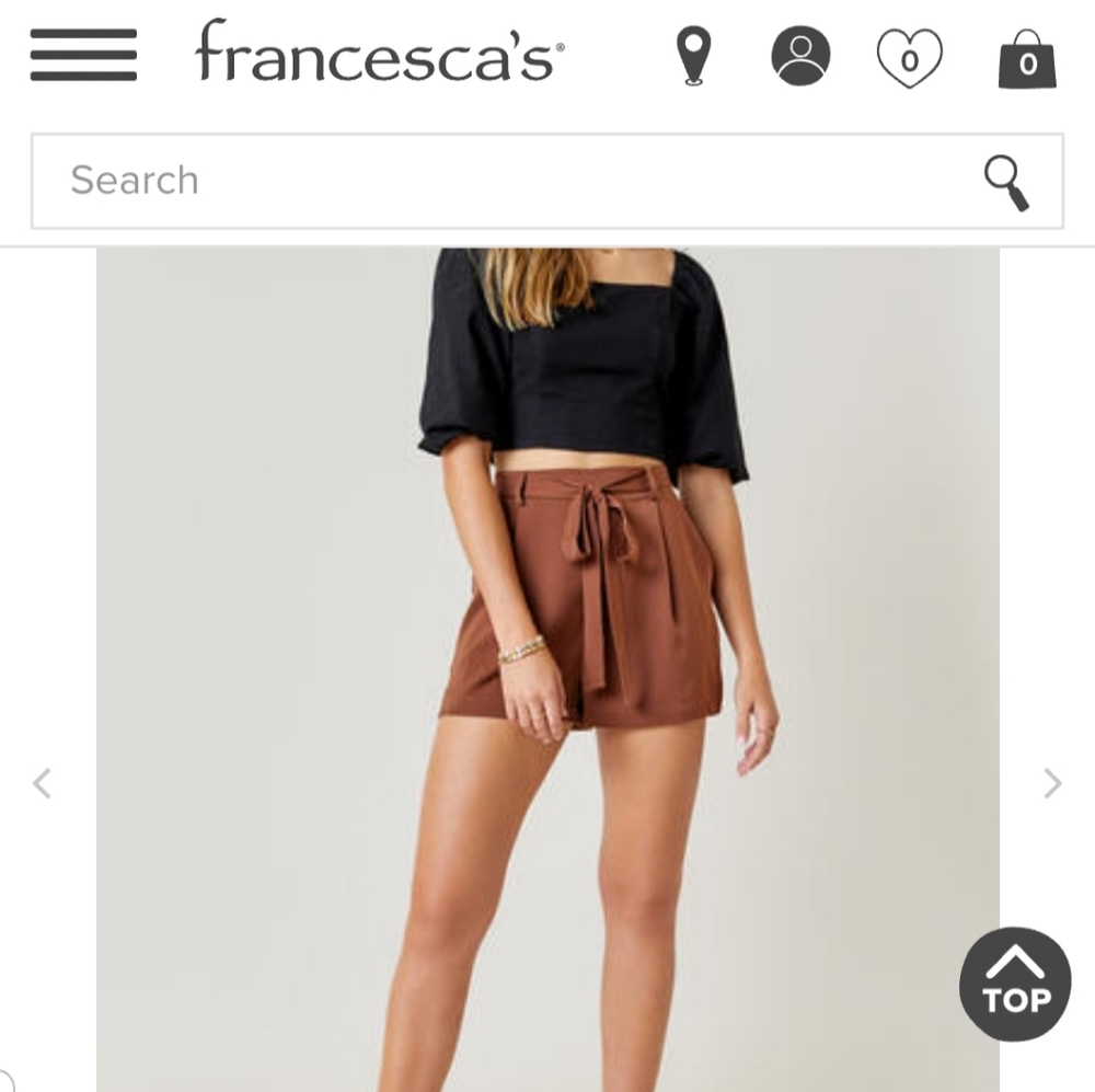 Franchescas Brown Short NWT!